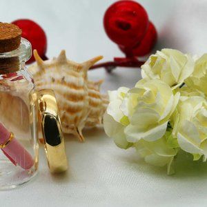 10 K Gold wedding Band 4mm , white gold, yellow gold, rose gold, Tiffany